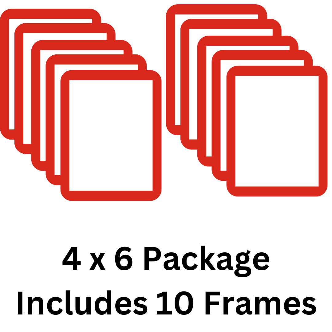 Red Reusable Adhesive Frames