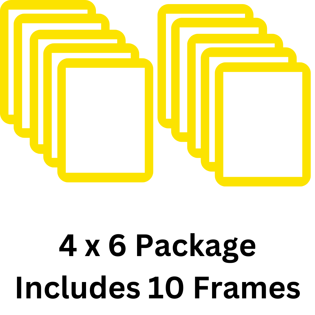 Yellow Reusable Adhesive Frames