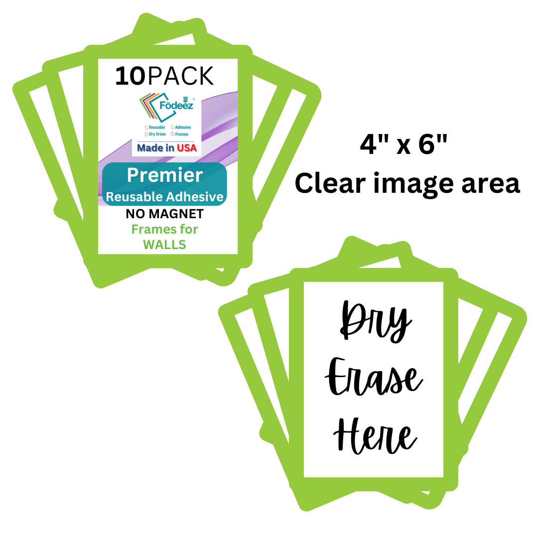 Lime Reusable Adhesive Frames