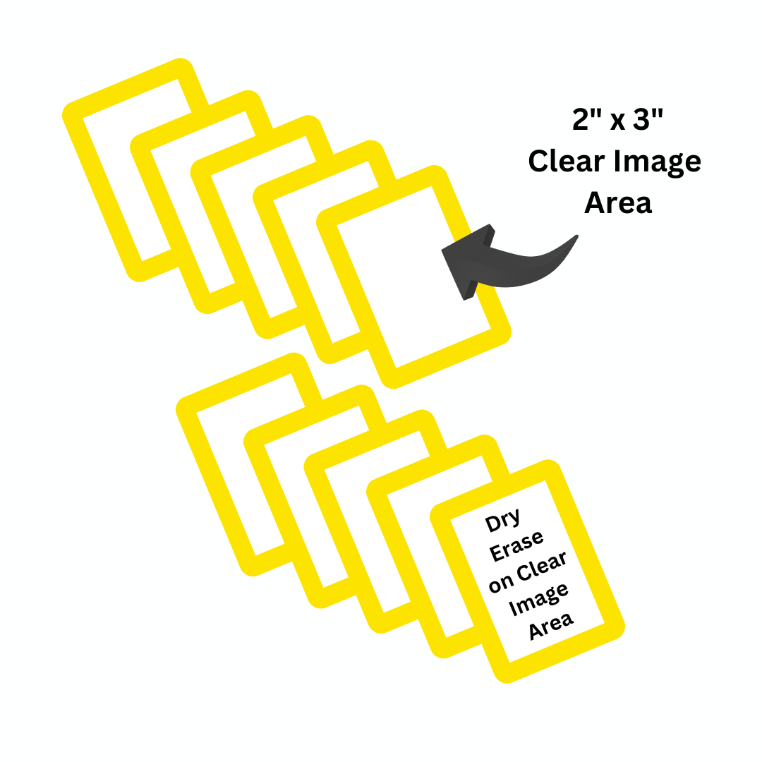 Letter Size Solid Bright Assortment Adhesive Frames for Smooth Surfaces