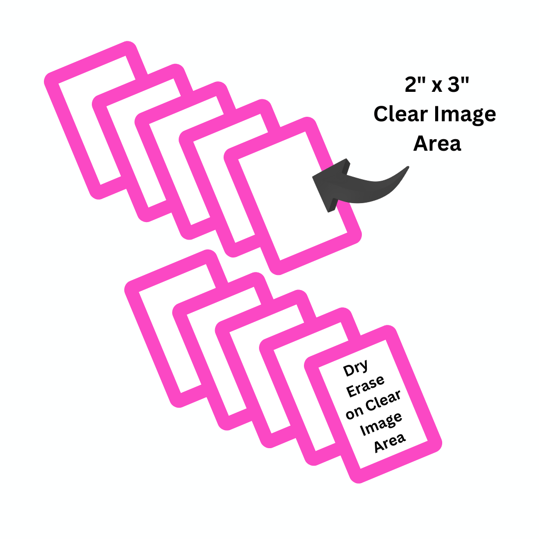 Letter Size Solid Bright Assortment Adhesive Frames for Smooth Surfaces