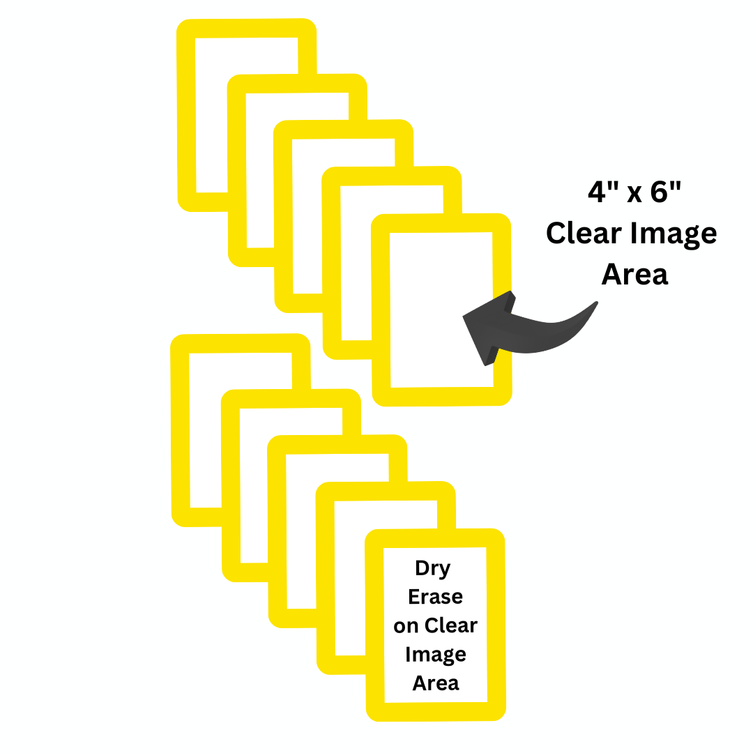 Letter Size Solid Bright Assortment Adhesive Frames for Smooth Surfaces