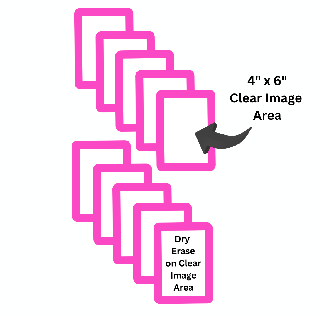 Letter Size Solid Bright Assortment Adhesive Frames for Smooth Surfaces