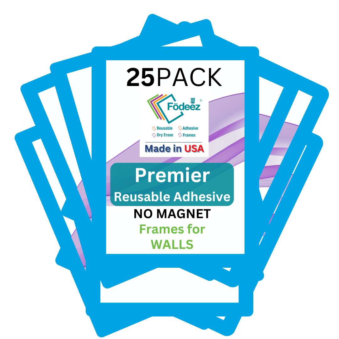 Letter-Size Adhesive Frames for Walls