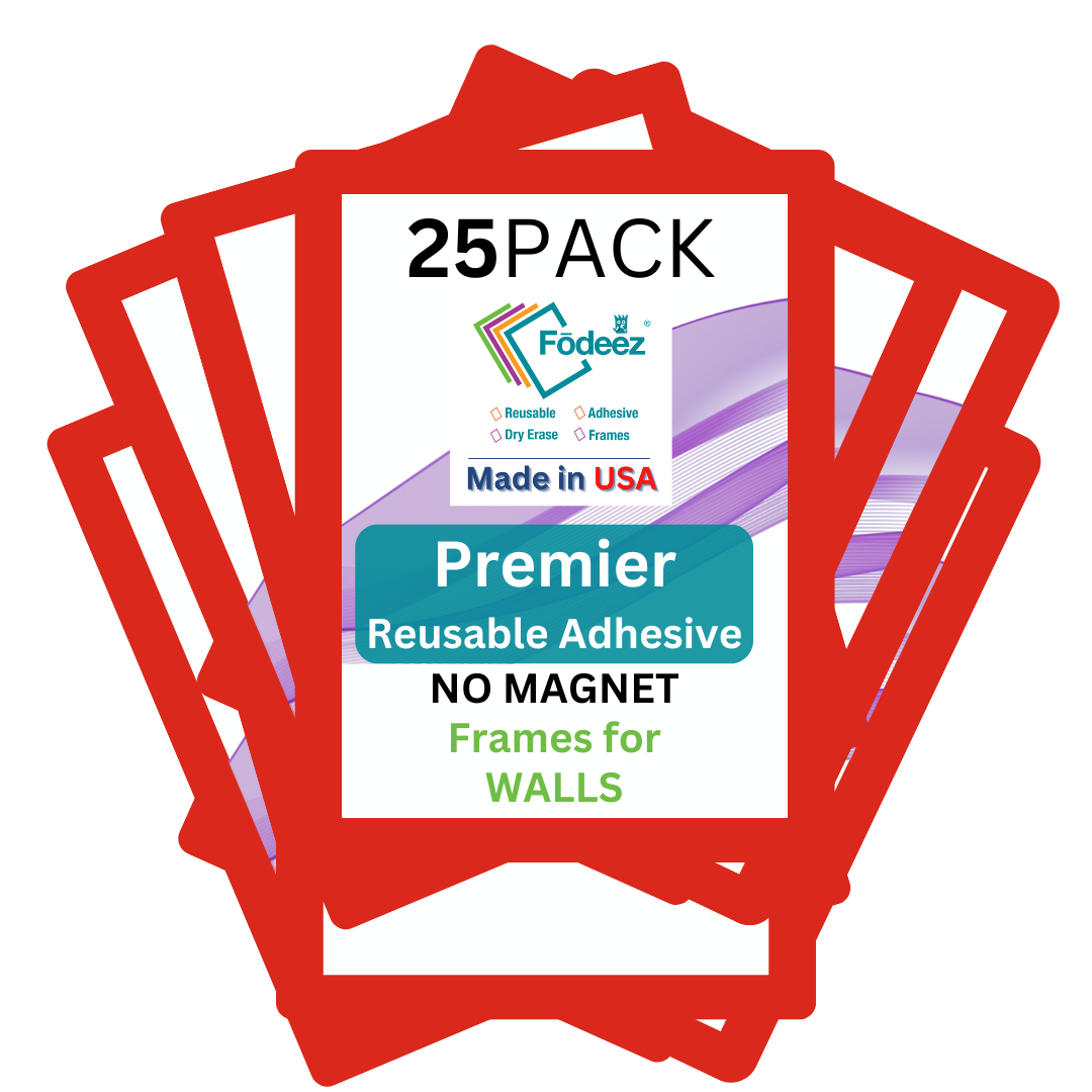 Adhesive Frames for Smooth Surfaces - Pack of 25