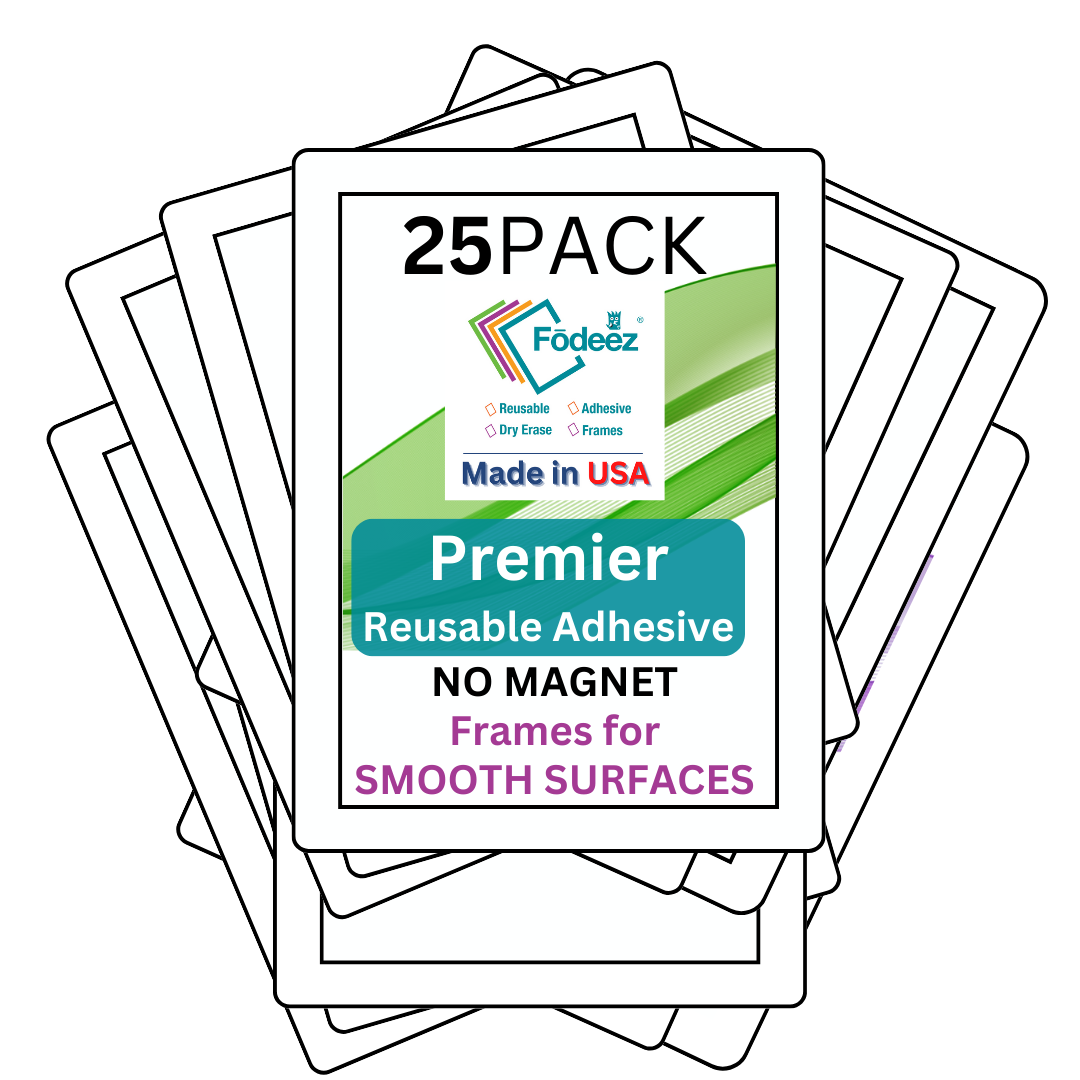 Adhesive Frames for Smooth Surfaces - Pack of 25