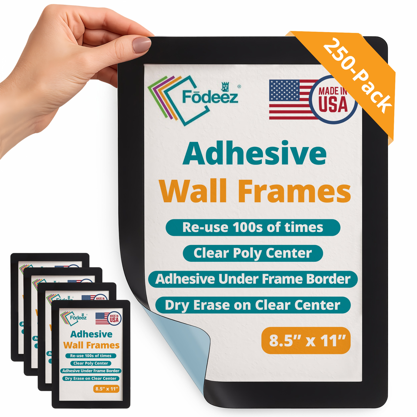 8.5 x 11 for walls and smooth surfaces Bulk