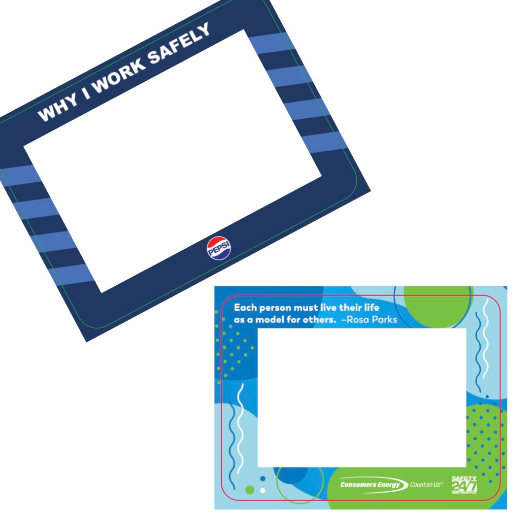 4 x 6 Workplace Customizable Reusable Adhesive Frames