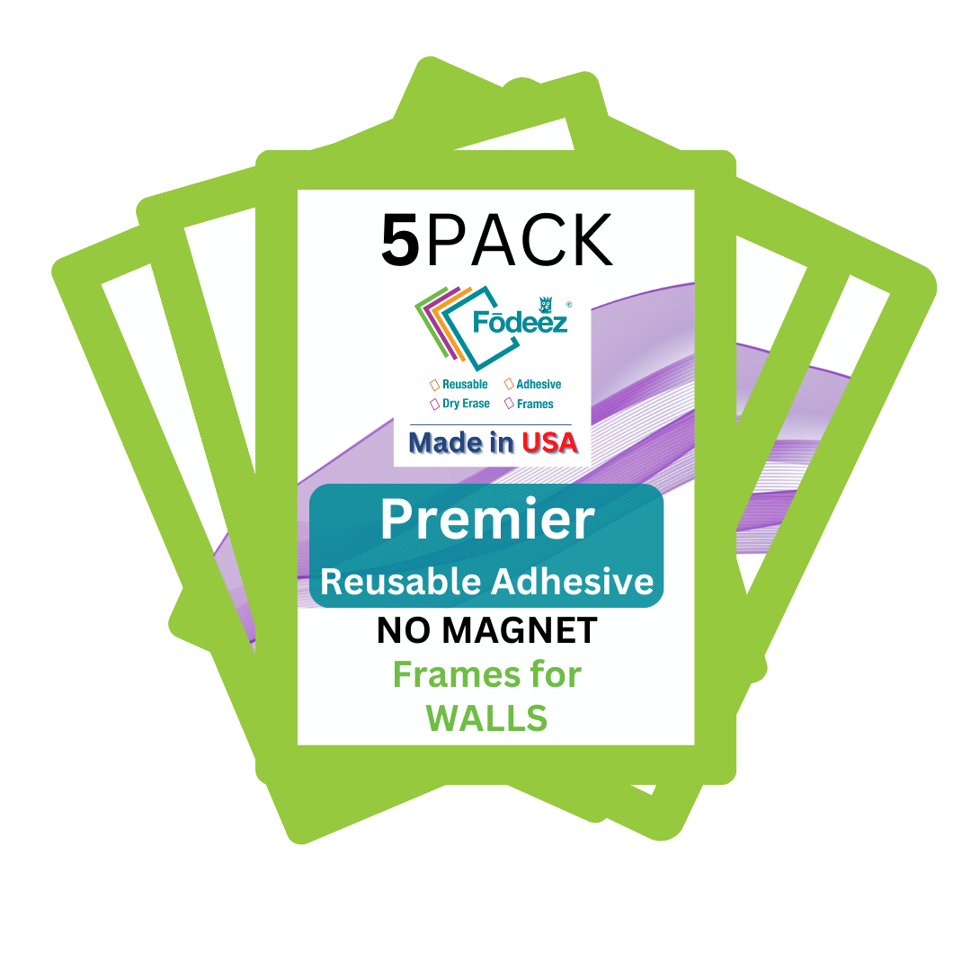Solid Bright Assortment Adhesive Frames for Textured Surfaces (Walls)