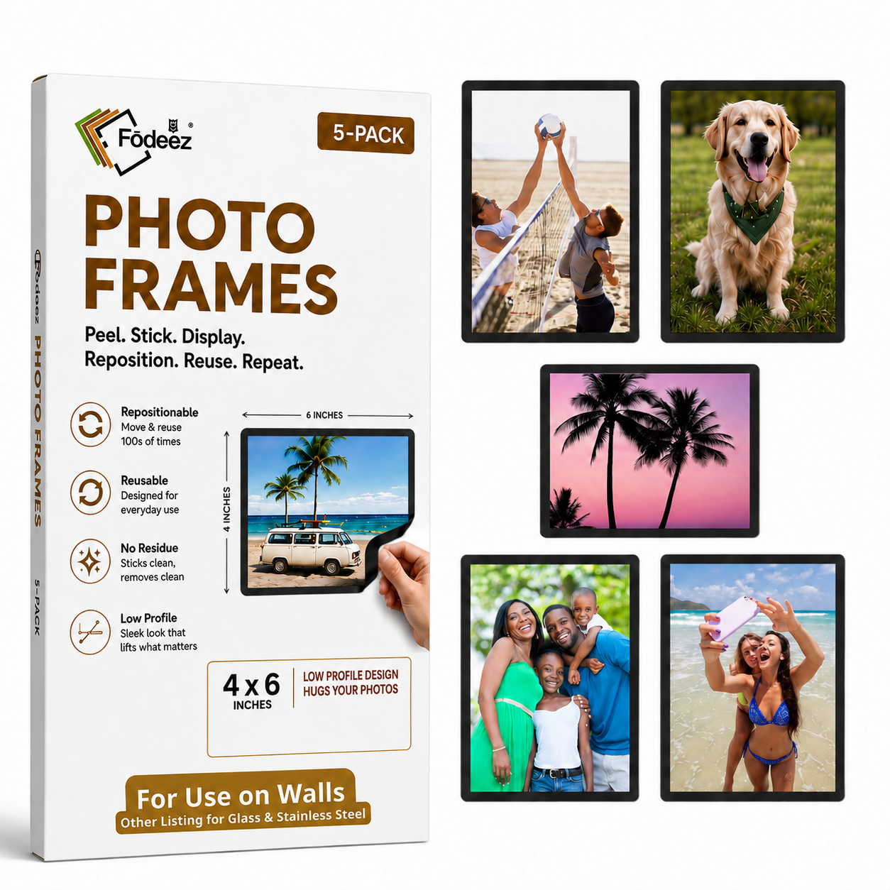 4 x 6 Reusable Adhesive Frames