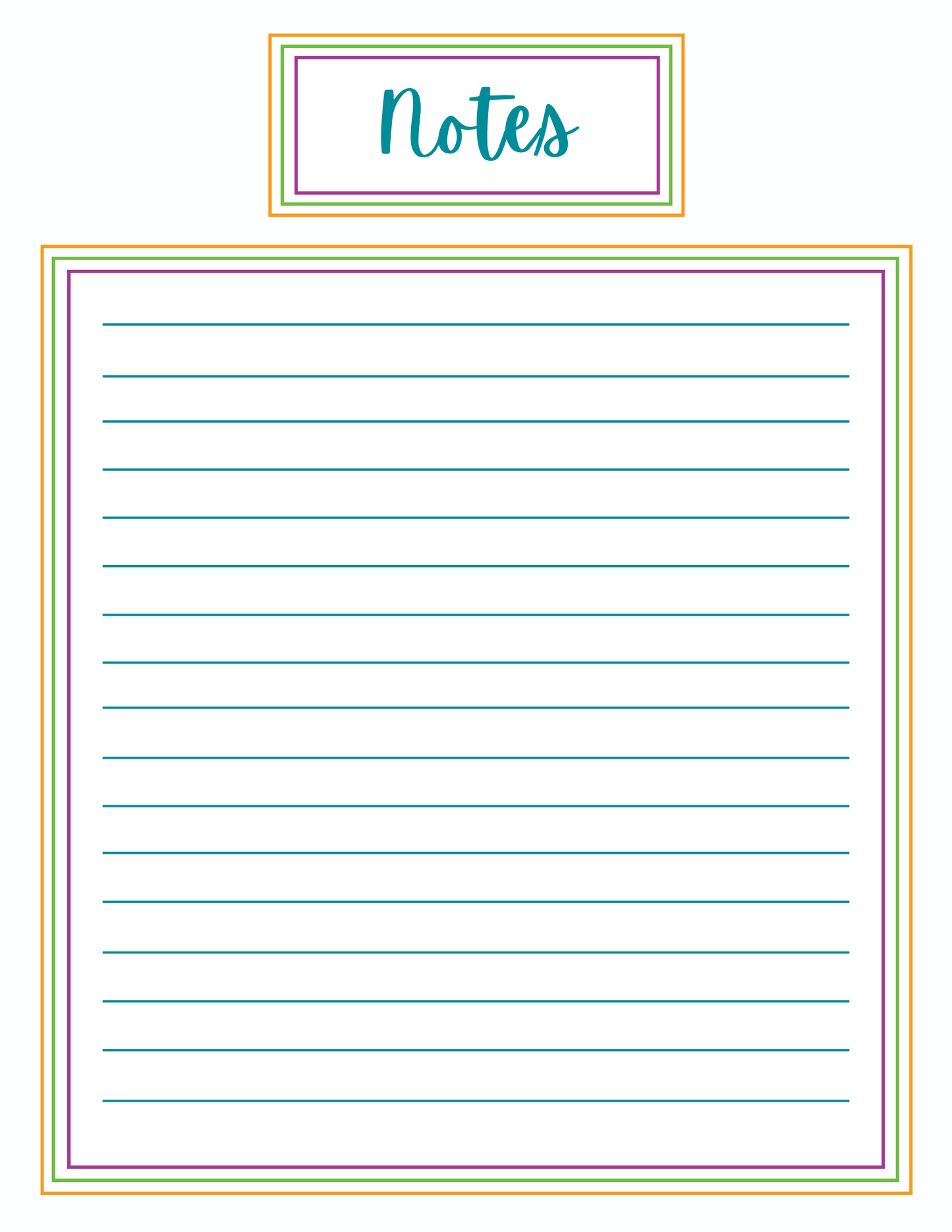 Colorful Note Paper