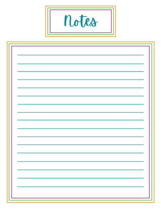 Colorful Note Paper