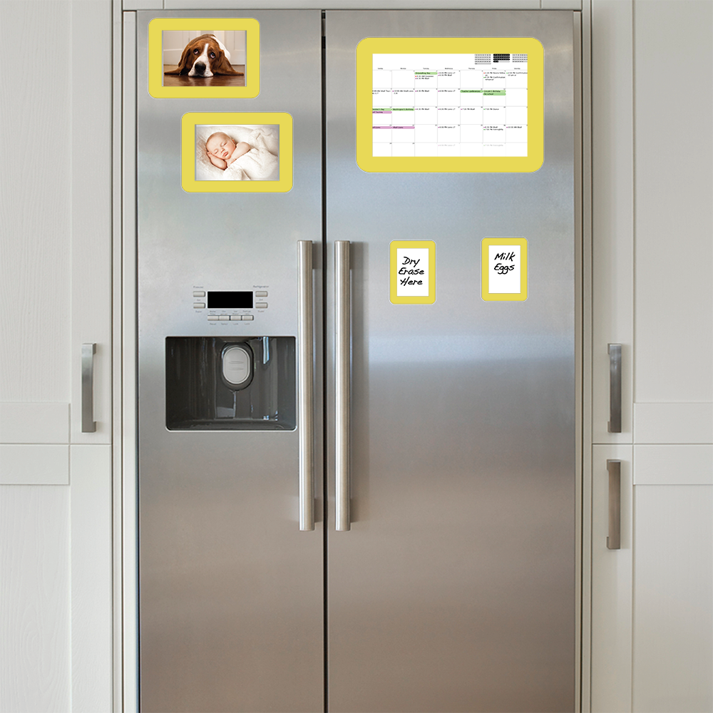 Yellow Reusable Adhesive Frames
