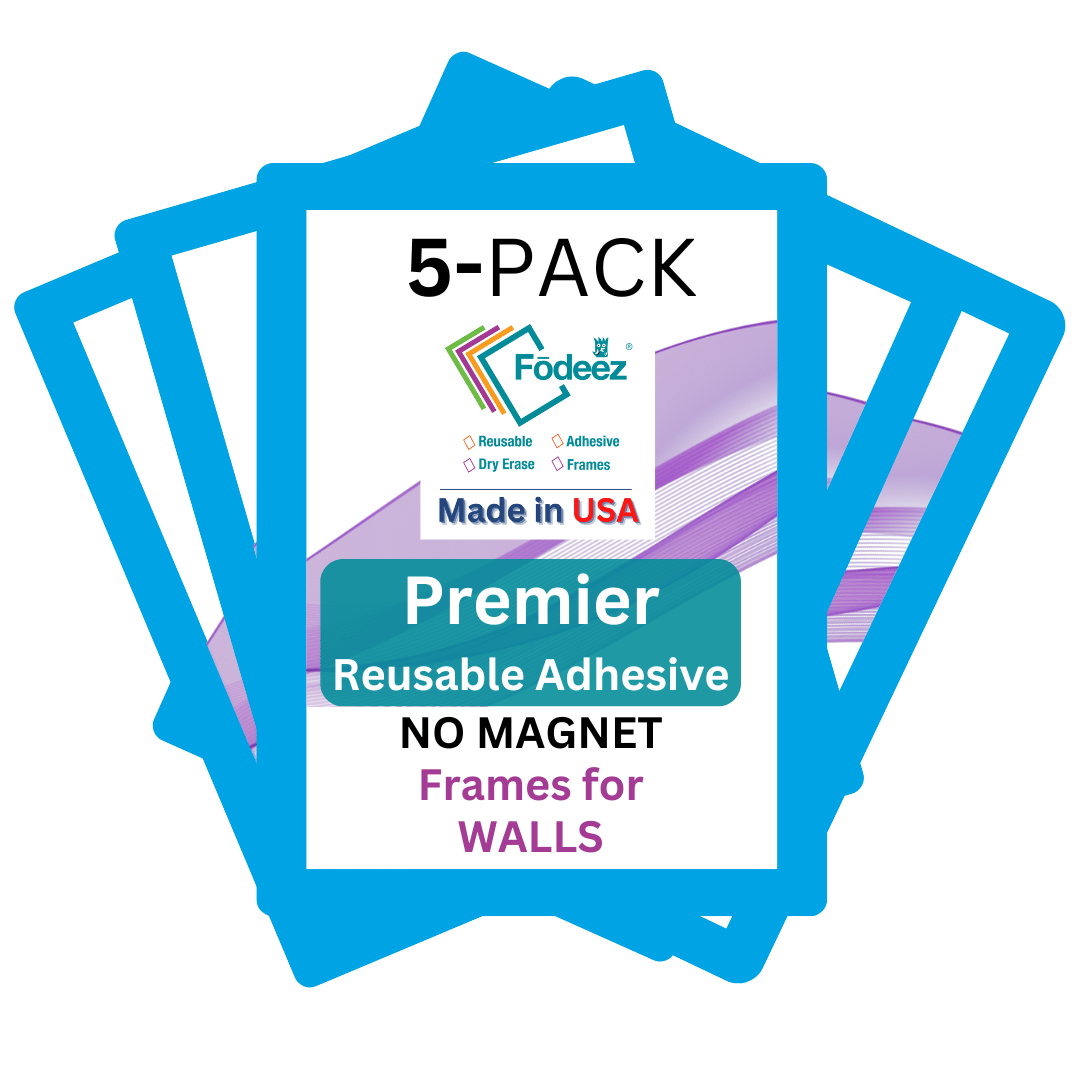 Letter-Size Adhesive Frames for Walls
