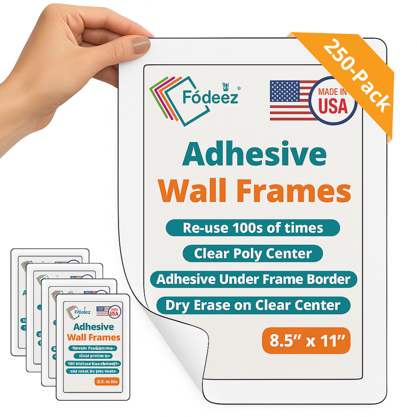 8.5 x 11 for walls and smooth surfaces Bulk