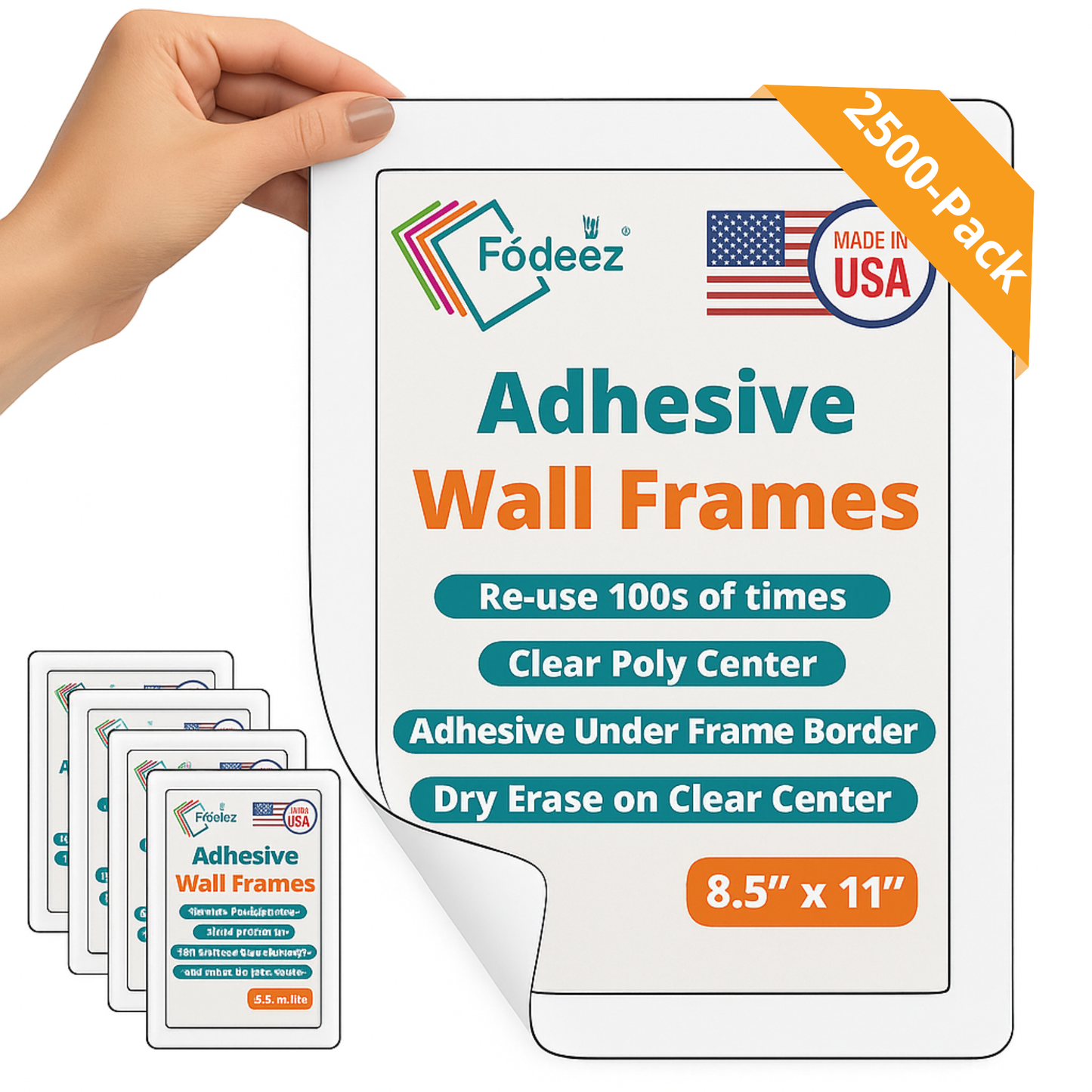 8.5 x 11 for walls and smooth surfaces Bulk