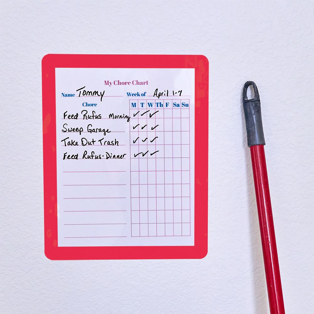 Red Reusable Adhesive Frames