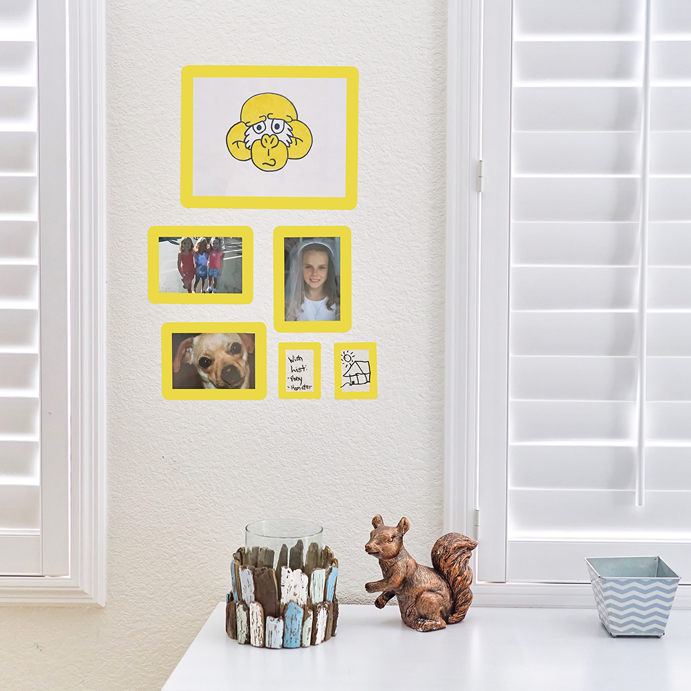 Yellow Reusable Adhesive Frames