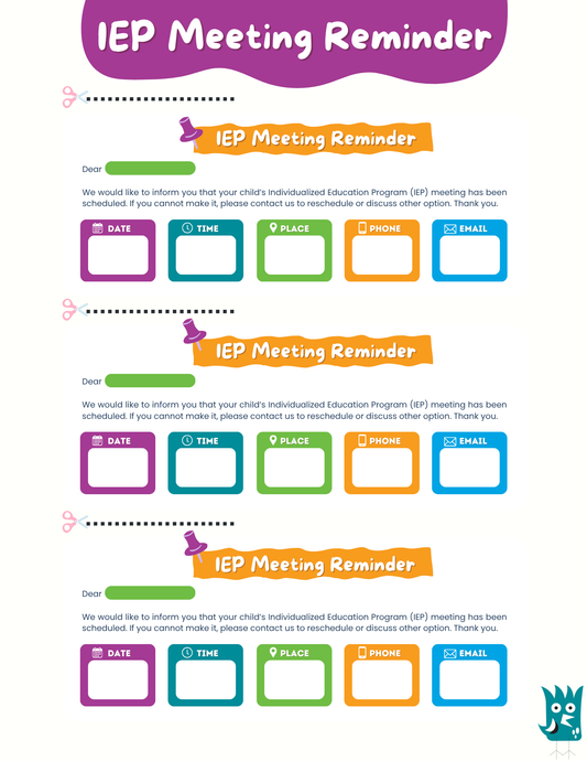 IEP Meeting Reminder