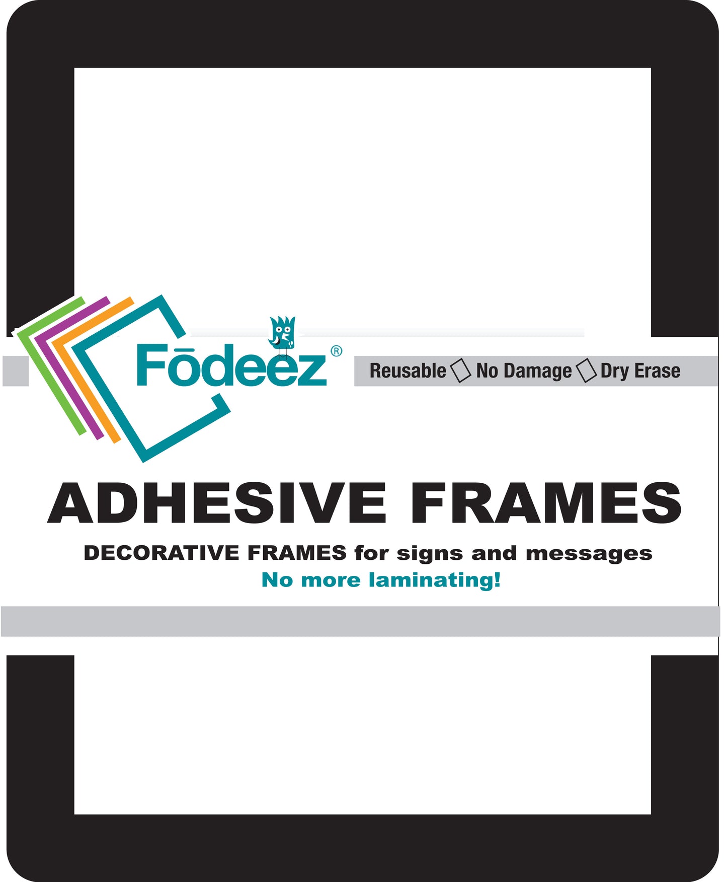 8.5 x 11 Dry Erase Adhesive Frames for Medical Facilities