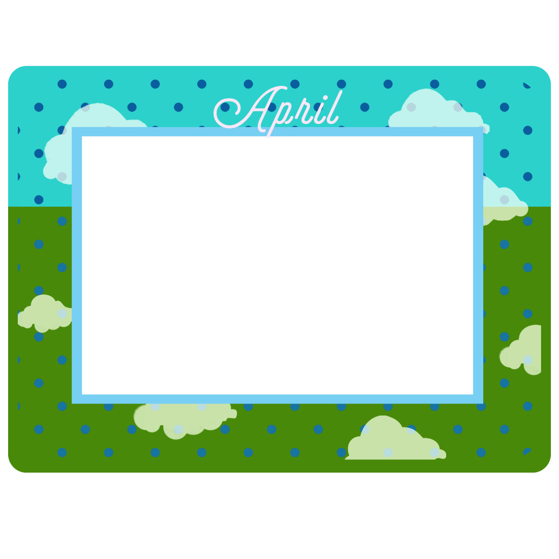 Monthly / Seasonal Theme Dry Erase Adhesive Frames - Full Adhesive Back