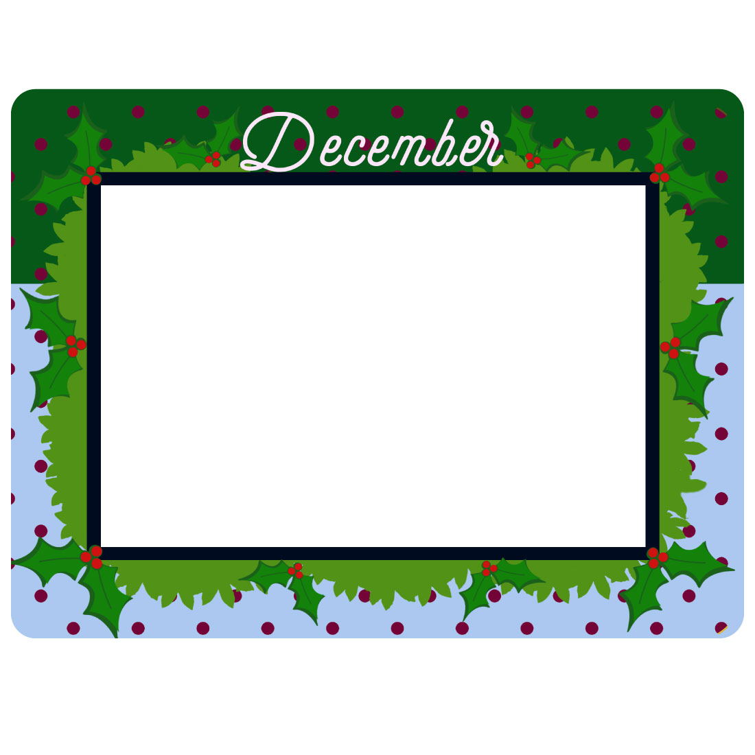 Monthly / Seasonal Theme Dry Erase Adhesive Frames - Full Adhesive Back