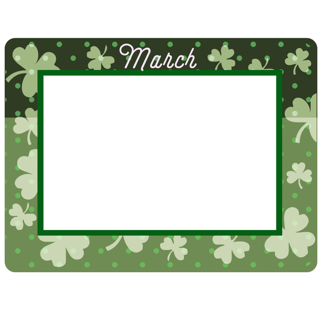 Monthly / Seasonal Theme Dry Erase Adhesive Frames - Full Adhesive Back