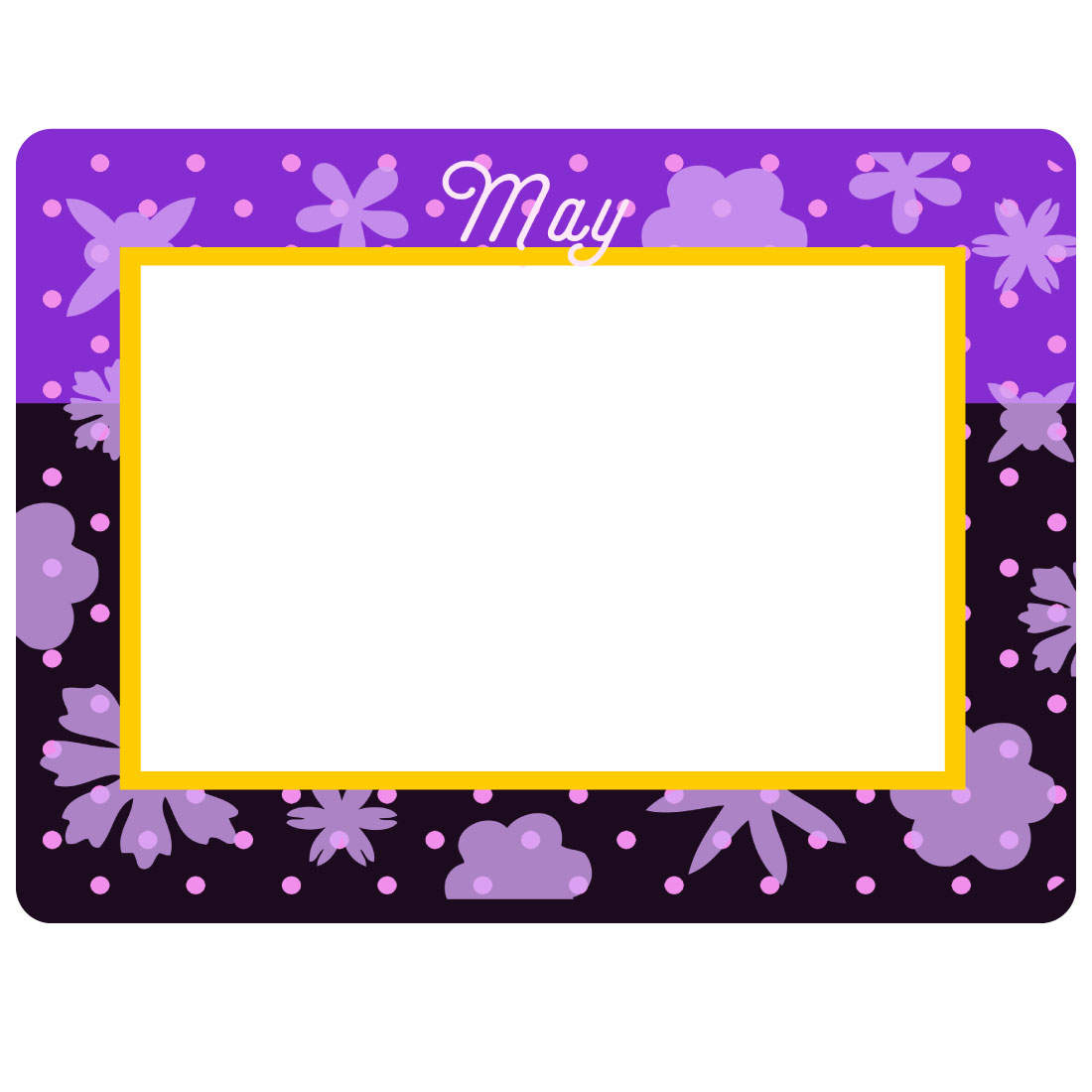 Monthly / Seasonal Theme Dry Erase Adhesive Frames - Full Adhesive Back