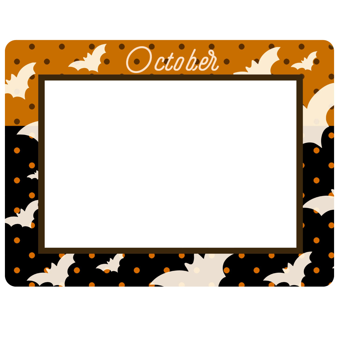 Monthly / Seasonal Theme Dry Erase Adhesive Frames - Full Adhesive Back