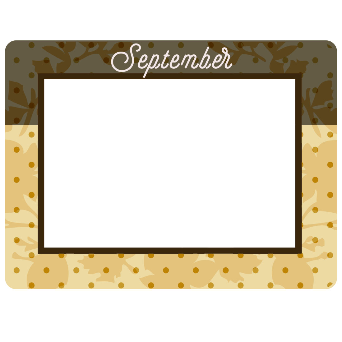 Monthly / Seasonal Theme Dry Erase Adhesive Frames - Full Adhesive Back