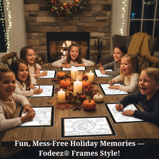 🦃 Thanksgiving Hack: Placemat Coloring Fun with Fodeez® Frames