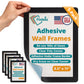 Letter-Size Adhesive Frames for Walls