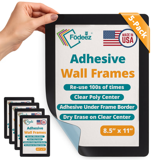 Letter-Size Adhesive Frames for Walls
