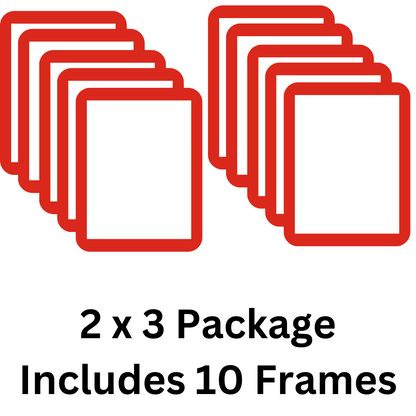 Red Reusable Adhesive Frames
