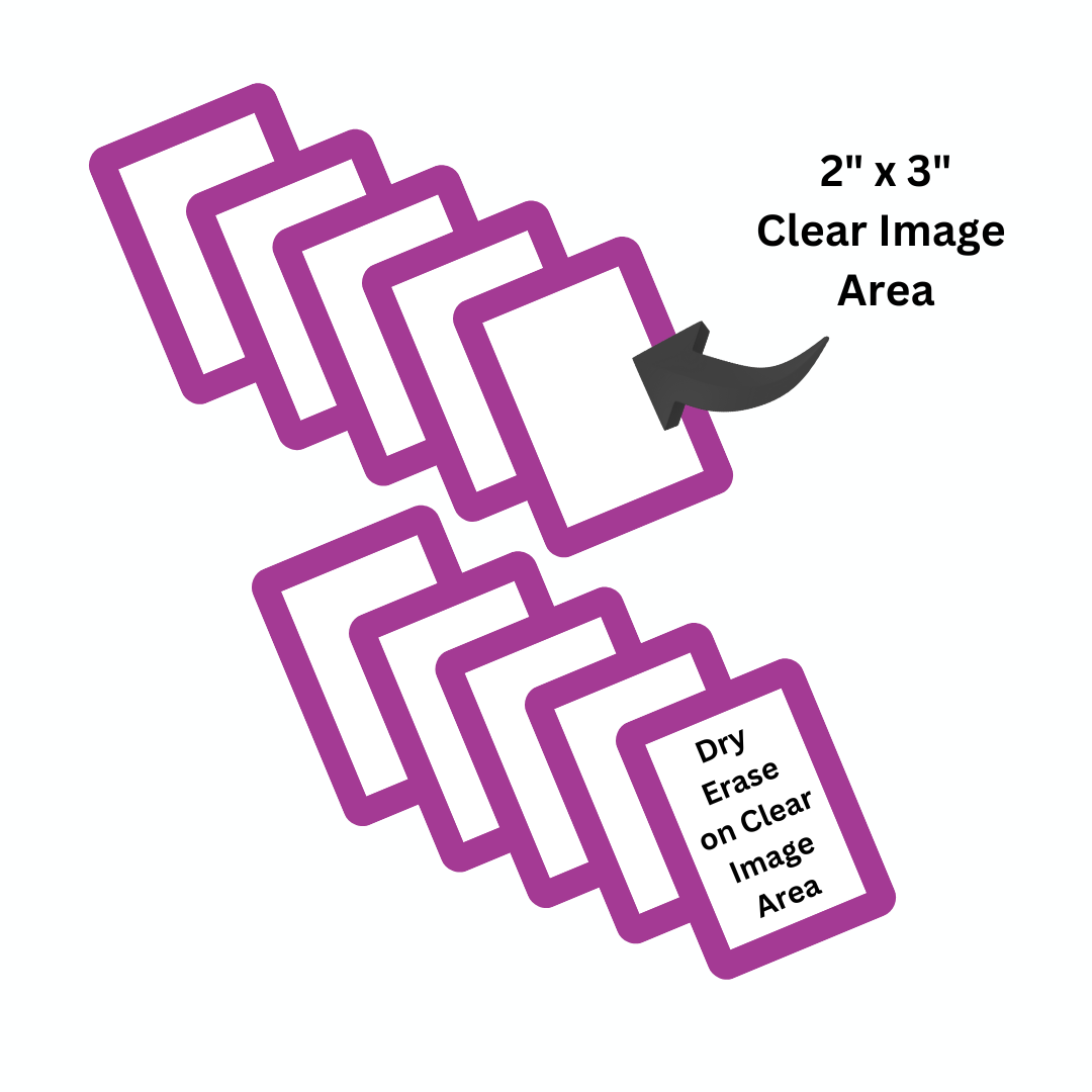 Letter Size Solid Bright Assortment Adhesive Frames for Smooth Surfaces