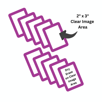 Letter Size Solid Bright Assortment Adhesive Frames for Smooth Surfaces