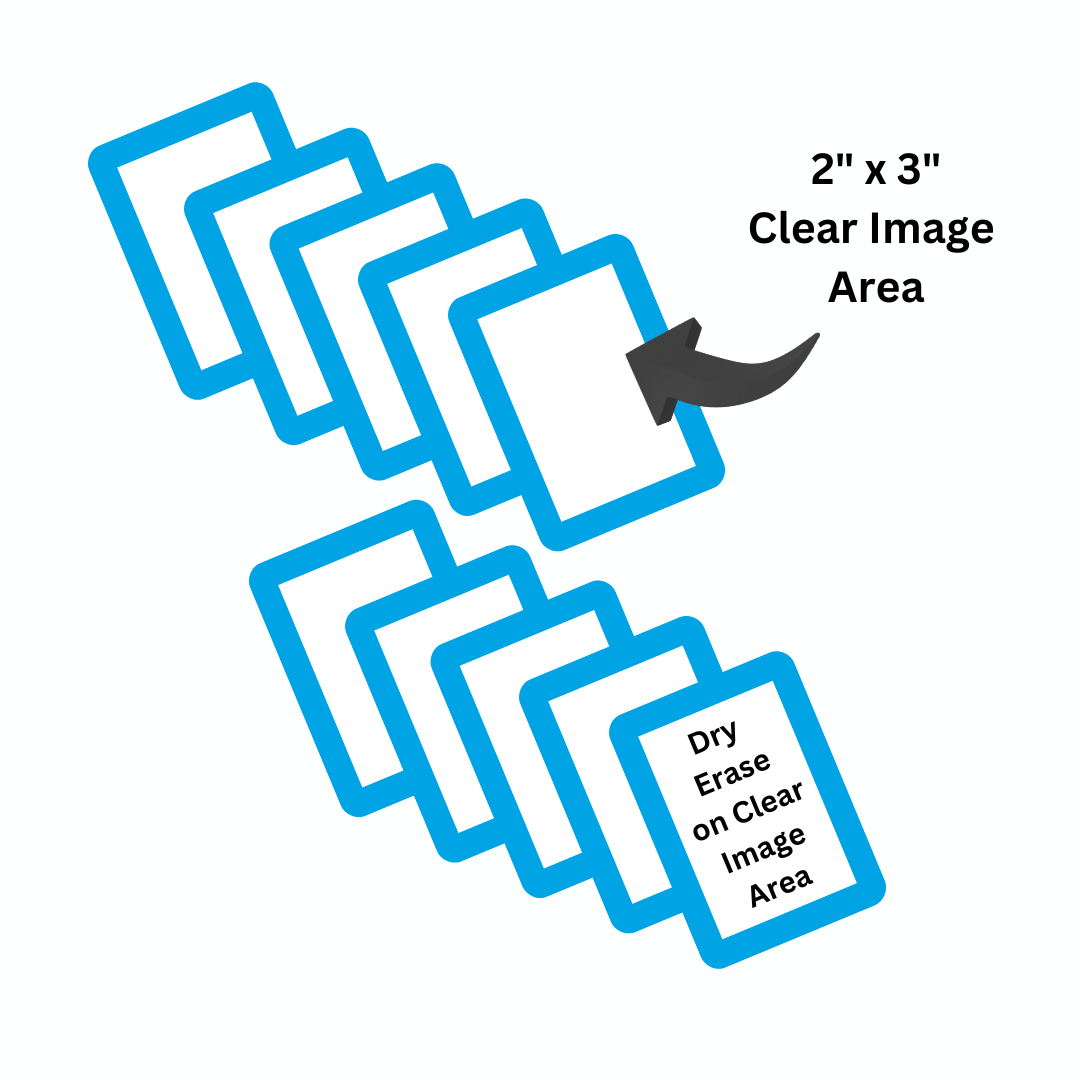 Letter Size Solid Bright Assortment Adhesive Frames for Smooth Surfaces