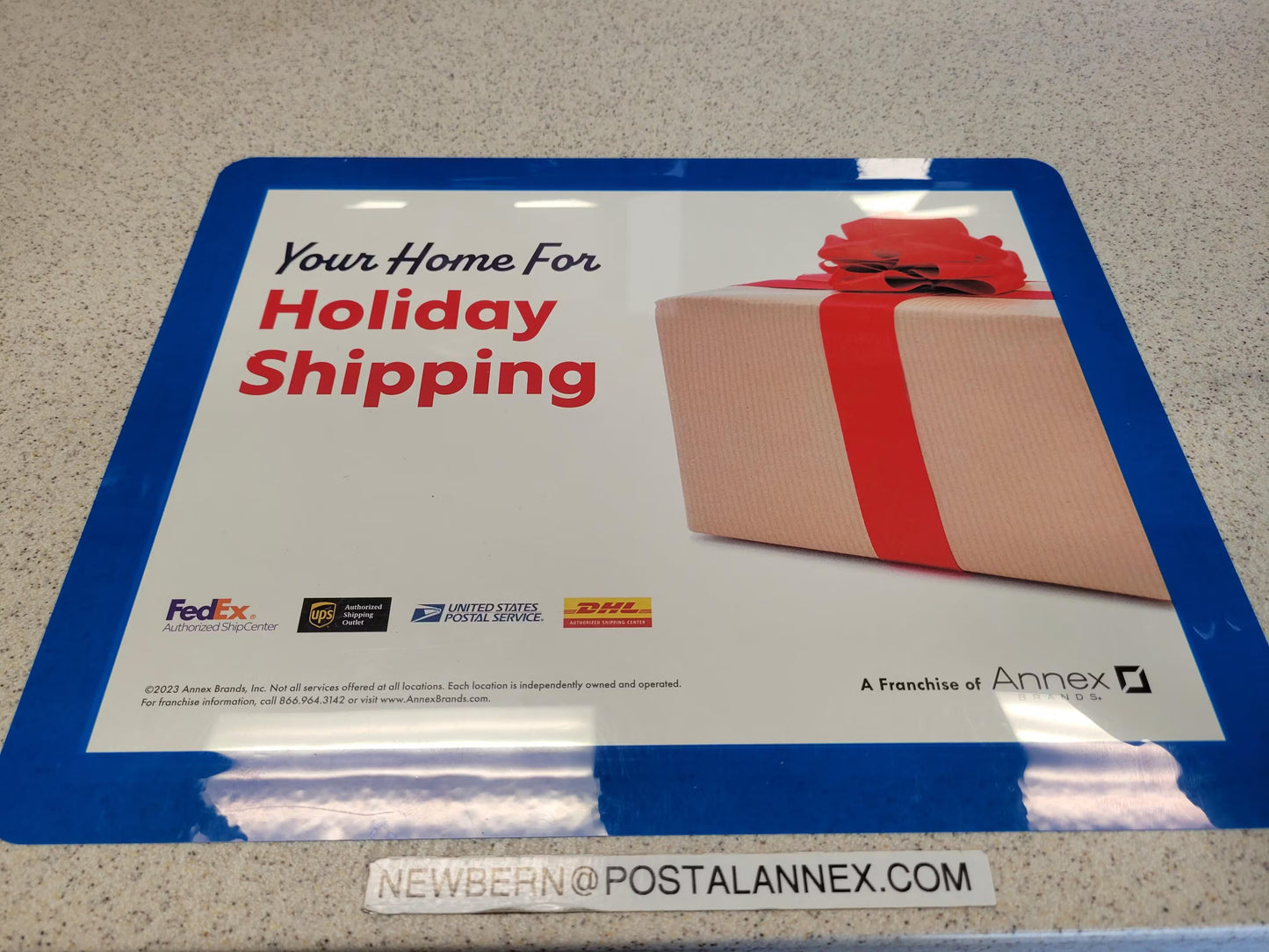 Letter Size Red, White, Blue Adhesive Frames for Smooth Surfaces