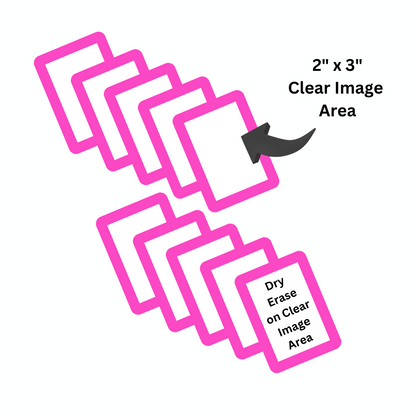 Letter Size Solid Bright Assortment Adhesive Frames for Smooth Surfaces