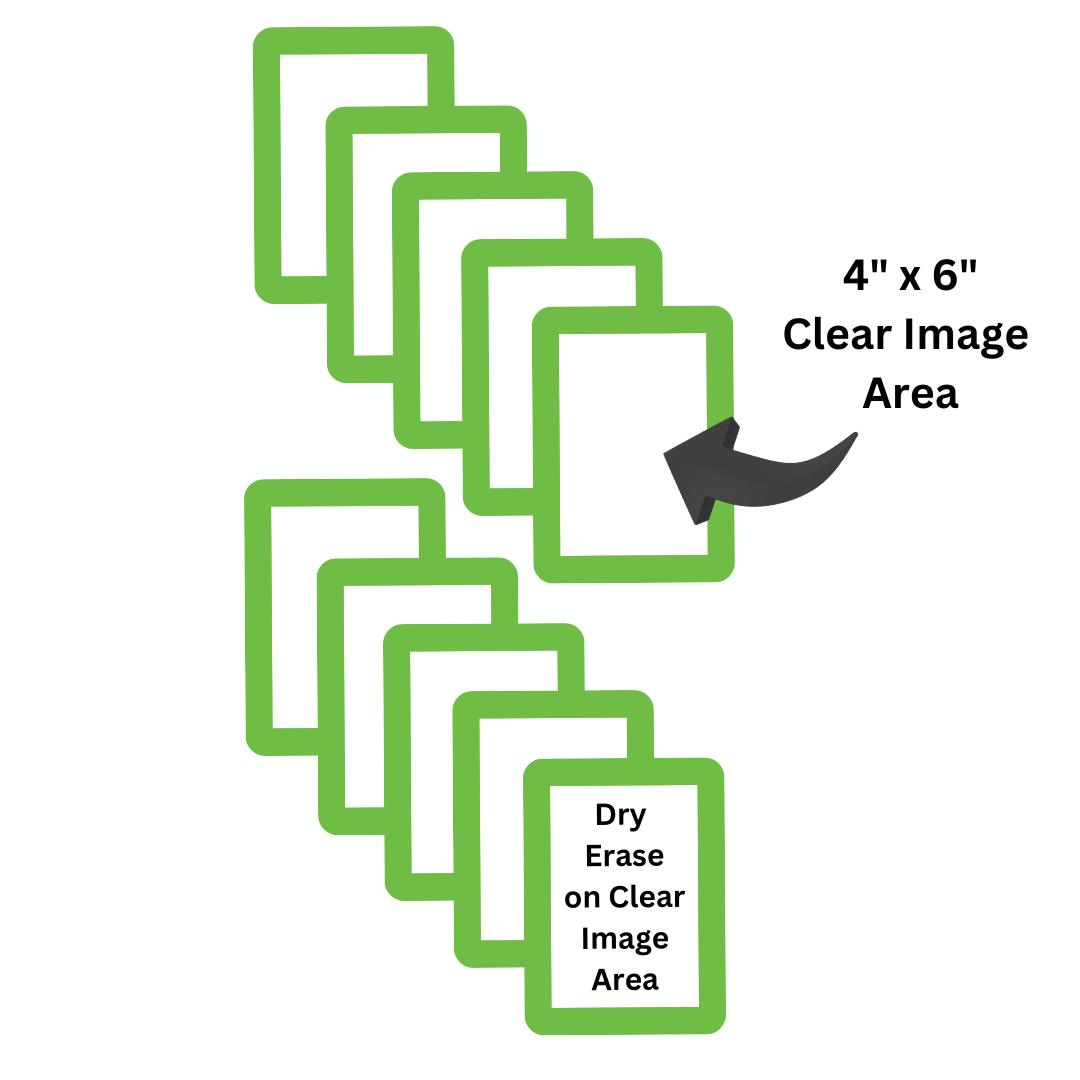 Letter Size Solid Bright Assortment Adhesive Frames for Smooth Surfaces