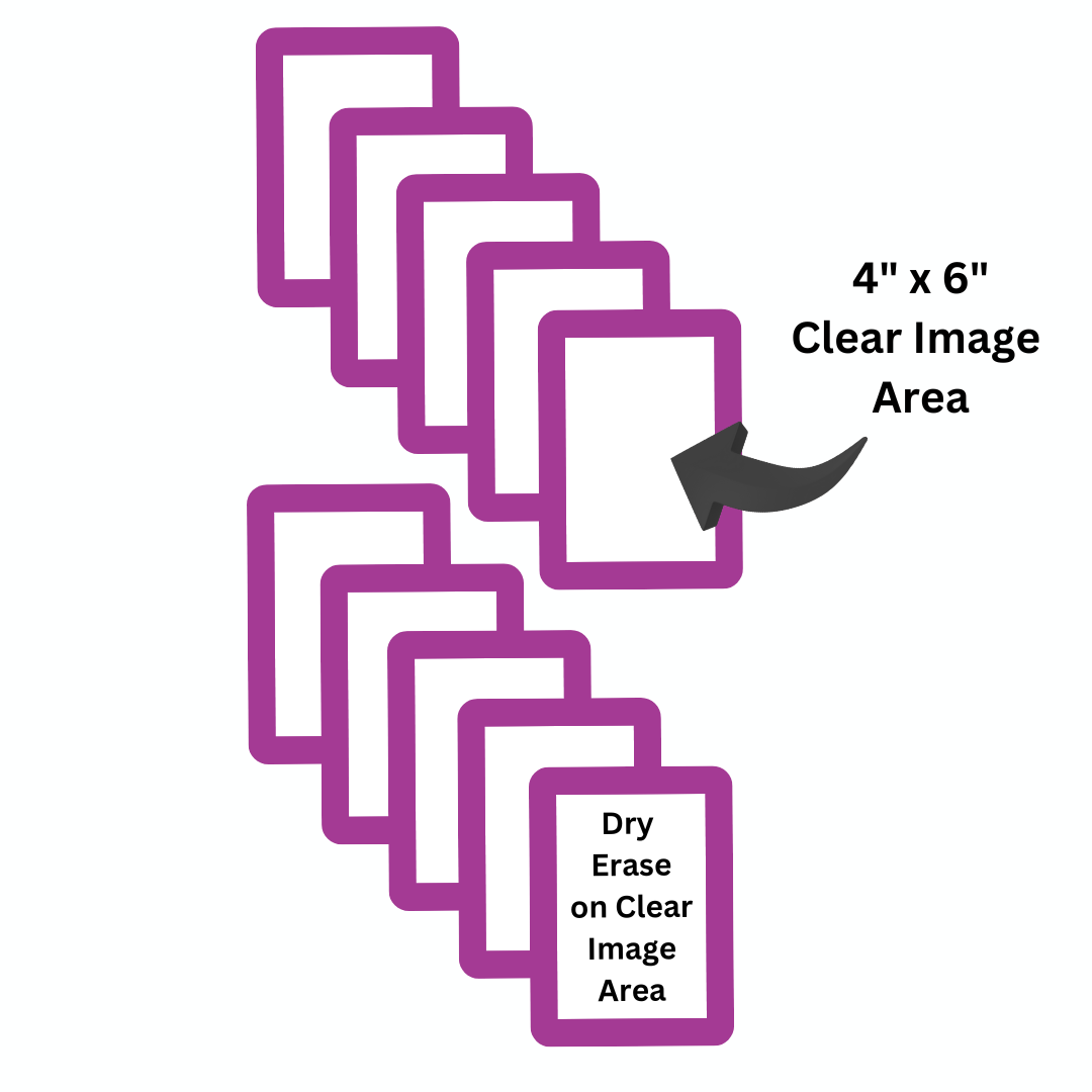 Letter Size Solid Bright Assortment Adhesive Frames for Smooth Surfaces