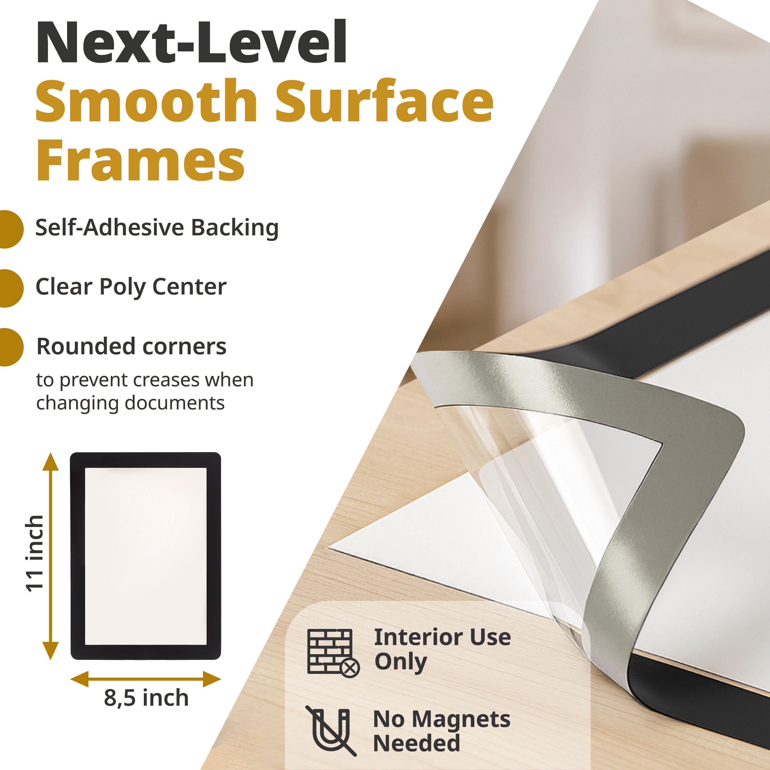 Adhesive Sign Holders for Smooth Surfaces