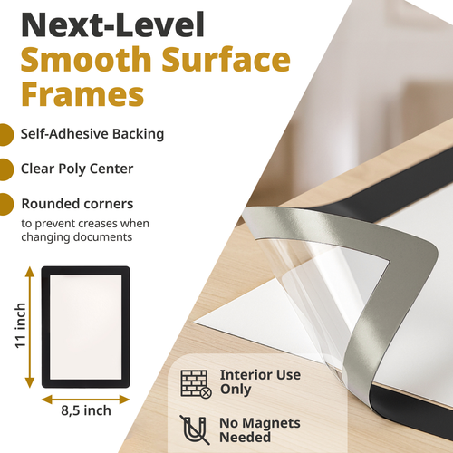 Adhesive Sign Holders for Smooth Surfaces