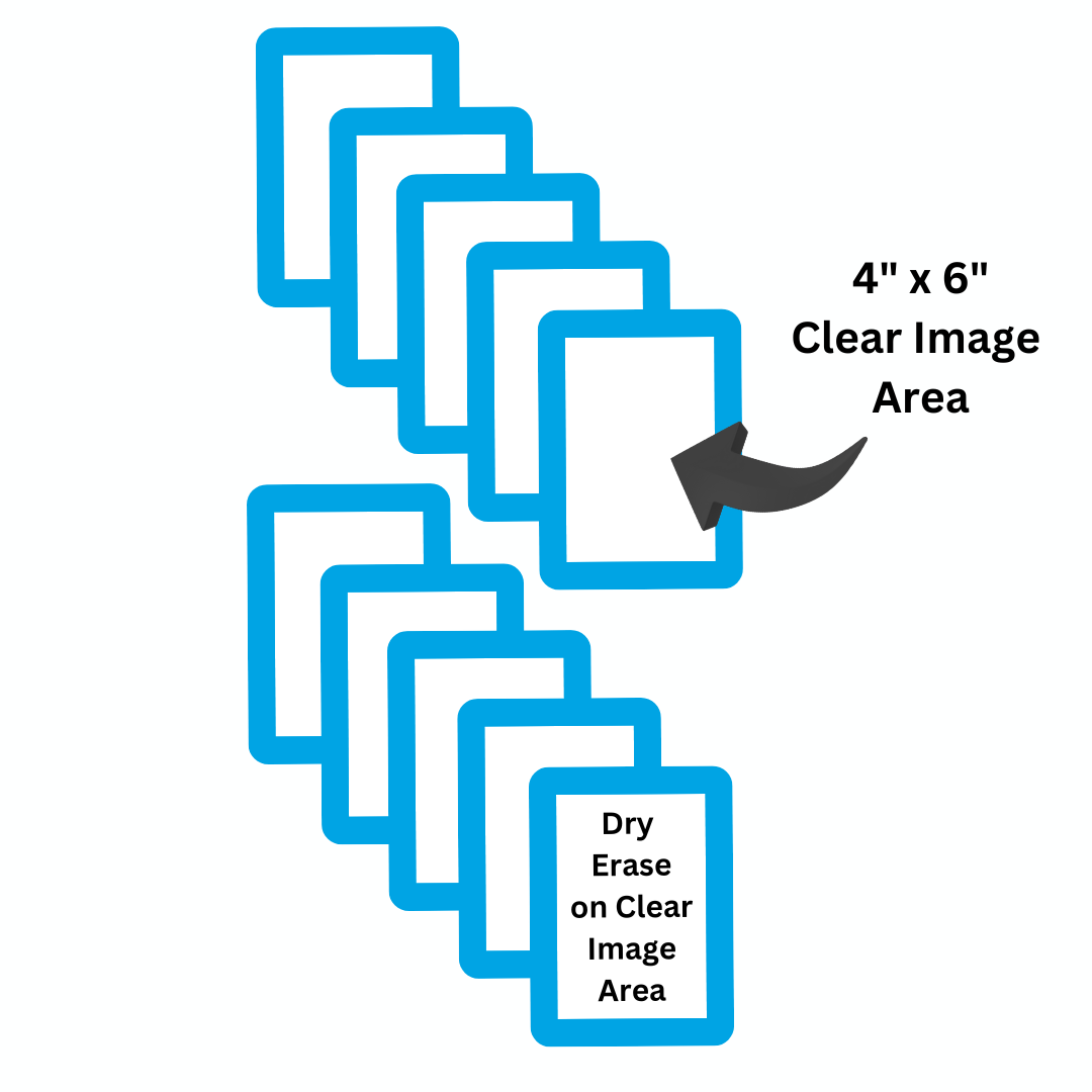 Letter Size Solid Bright Assortment Adhesive Frames for Smooth Surfaces