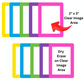 Letter Size Solid Bright Assortment Adhesive Frames for Smooth Surfaces