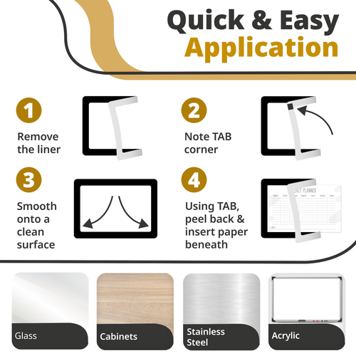Adhesive Sign Holders for Smooth Surfaces