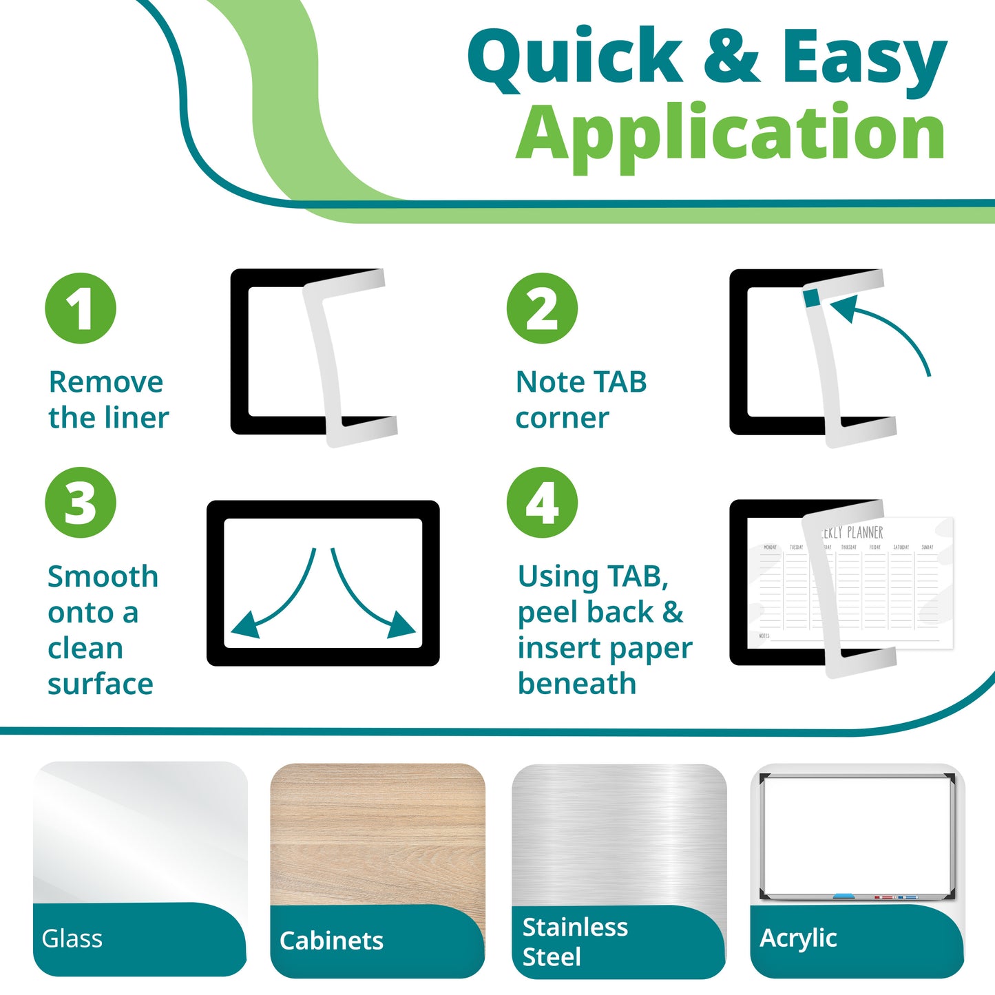 Adhesive Sign Holders for Smooth Surfaces