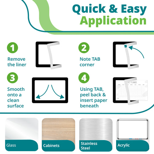 Adhesive Sign Holders for Smooth Surfaces
