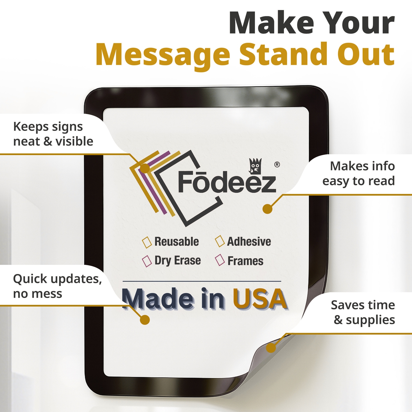 Adhesive Sign Holders for Smooth Surfaces