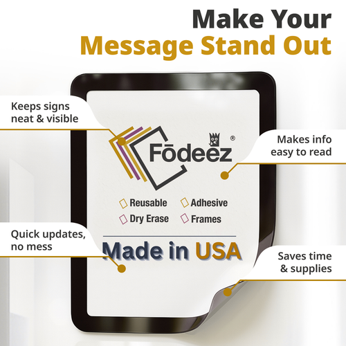 Adhesive Sign Holders for Smooth Surfaces